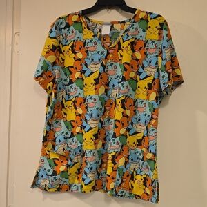 Pokemon Colorful Character Print Shirt